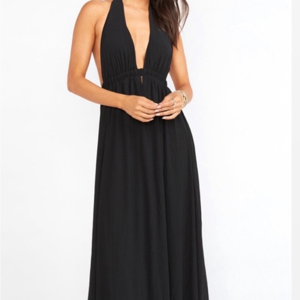NWT show me your mumu black halter dress